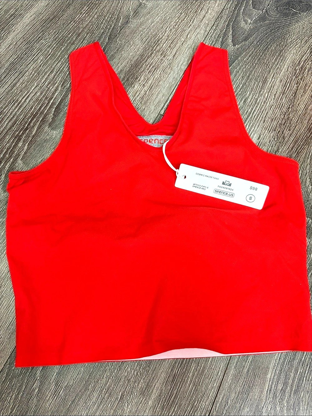SPENCER Cosmic Racer Tank Racer Tank in Red Size Medium NWT